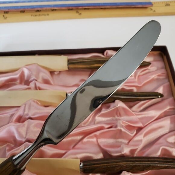 Vintage MCM Robeson Continental Butter Knife Set 4 Pieces Made in Germany - Picture 2 of 7